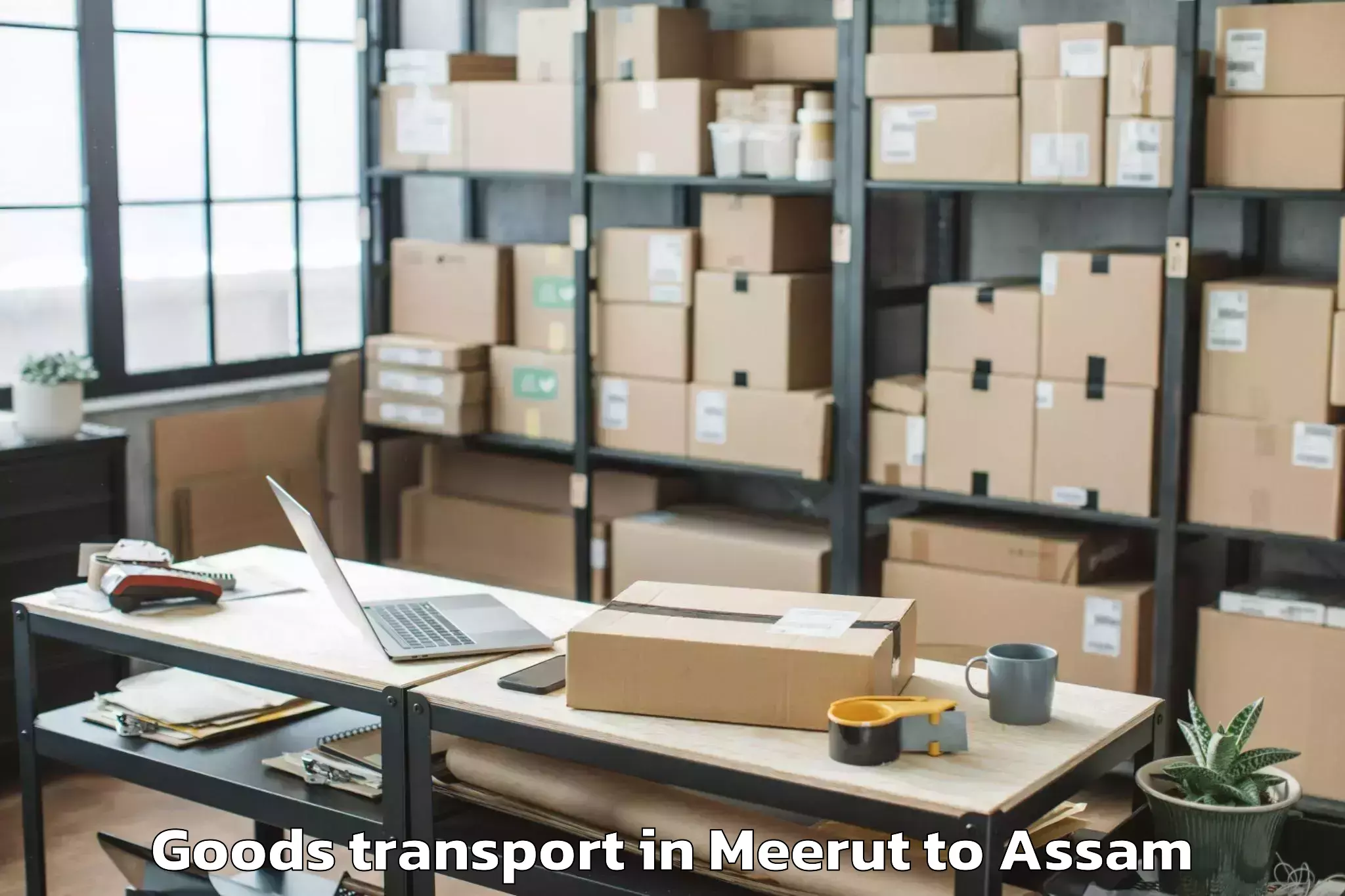 Hassle-Free Meerut to Khoirabari Goods Transport